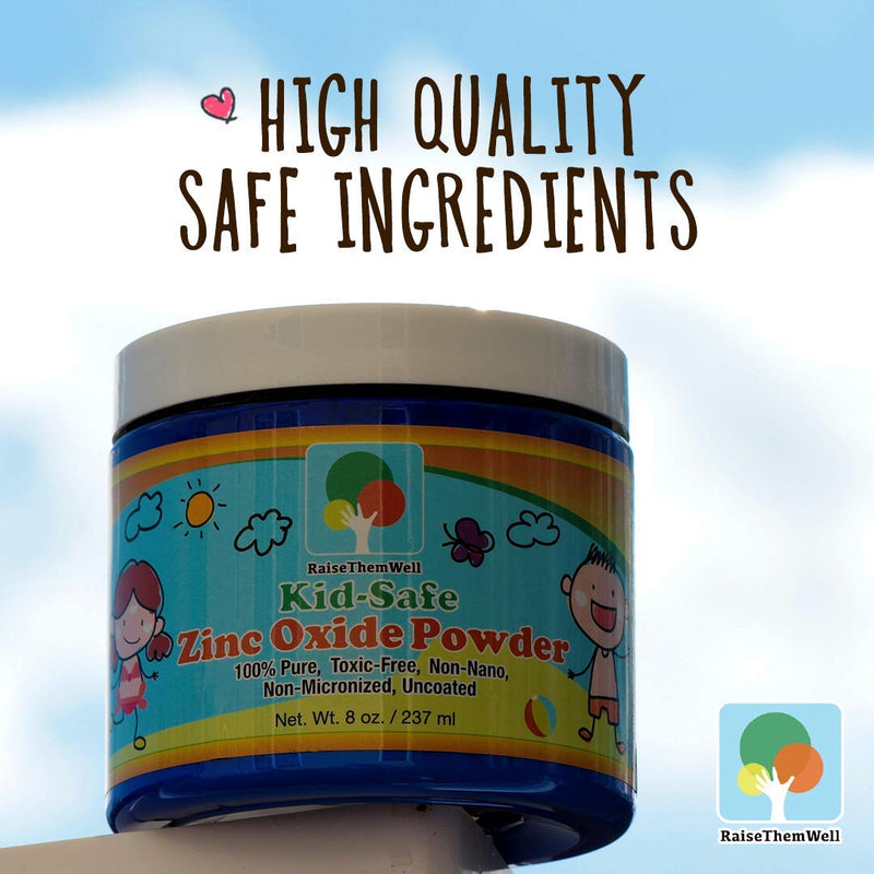 Kid-Safe Zinc Oxide Powder - Non Nano Uncoated Zinc Oxide For Use as a Baby Powder, Sunscreen Powder, Diaper Rash Powder and Cream - BeesActive Australia