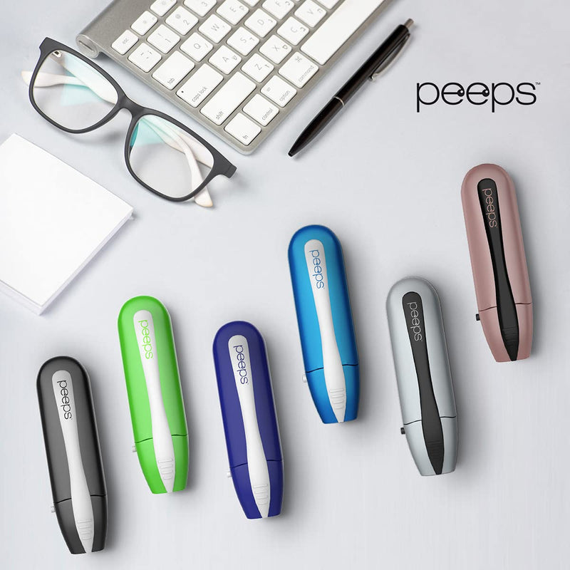 Peeps Eyeglass Cleaner - Carbon Lens Cleaning Tool for Glasses, Spectacles, Sunglasses, Reading Glasses - No Wipes or Cloth (Matte Blue) Matte Blue - BeesActive Australia