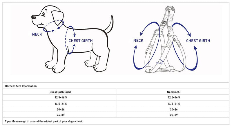 Blueberry Pet Essentials 4 Colors Step-in Reflective Back to Basics Dog Harnesses (26"-39") Chest Girth (Pack of 1) Reflective - Navy Blue - BeesActive Australia