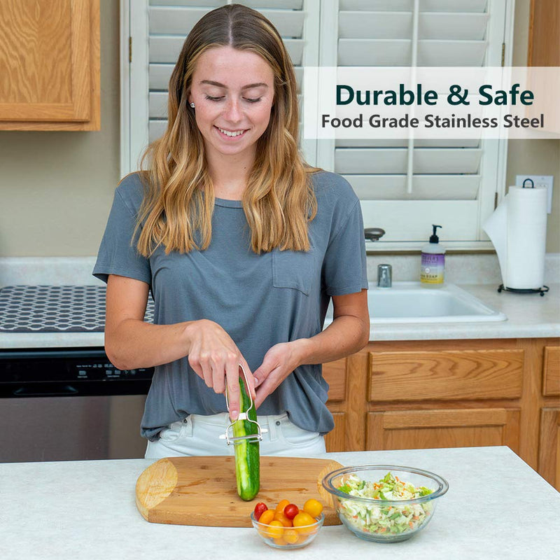 Vegetable Peeler Stainless Steel for Kitchen - Y Peeler Safe to Use, Veggie Potato Fruit Carrot Cucumber Peeler, Easy to Peel and Clean 1 Pack - BeesActive Australia