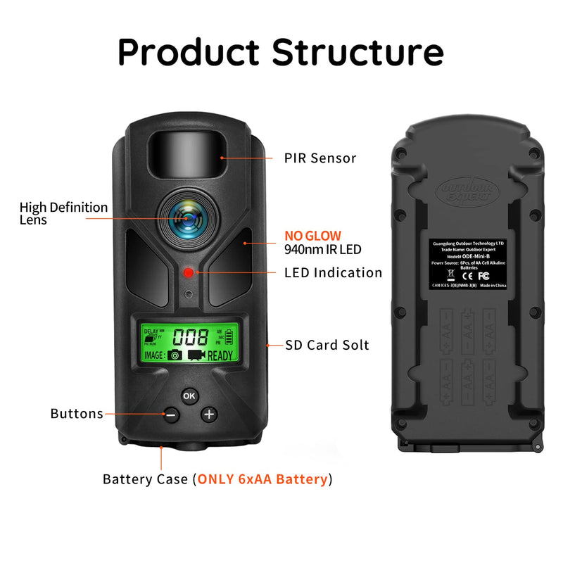 20MP Mini Trail Camera,1080P Hunting Trail Camera with No Glow 940nm Night Vision Motion Activated IP66 Waterproof,80ft Illumination Range Outdoor Expert Hunting Game Cam for Wildlife Monitoring - BeesActive Australia
