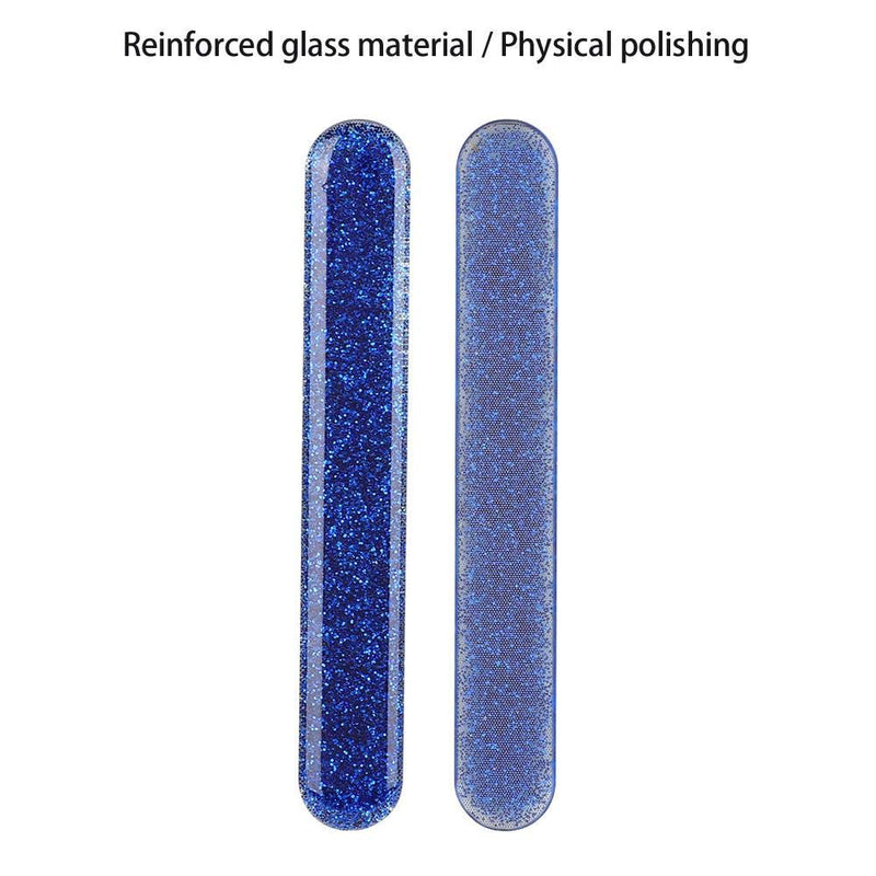 Valentine's Day PresentDurable And Strong Polishing Nanotechnology Nail File, Good Effect Nano Glass Nail File, for Home Salon Shop Manicure Store Beauty Salon(blue) blue - BeesActive Australia