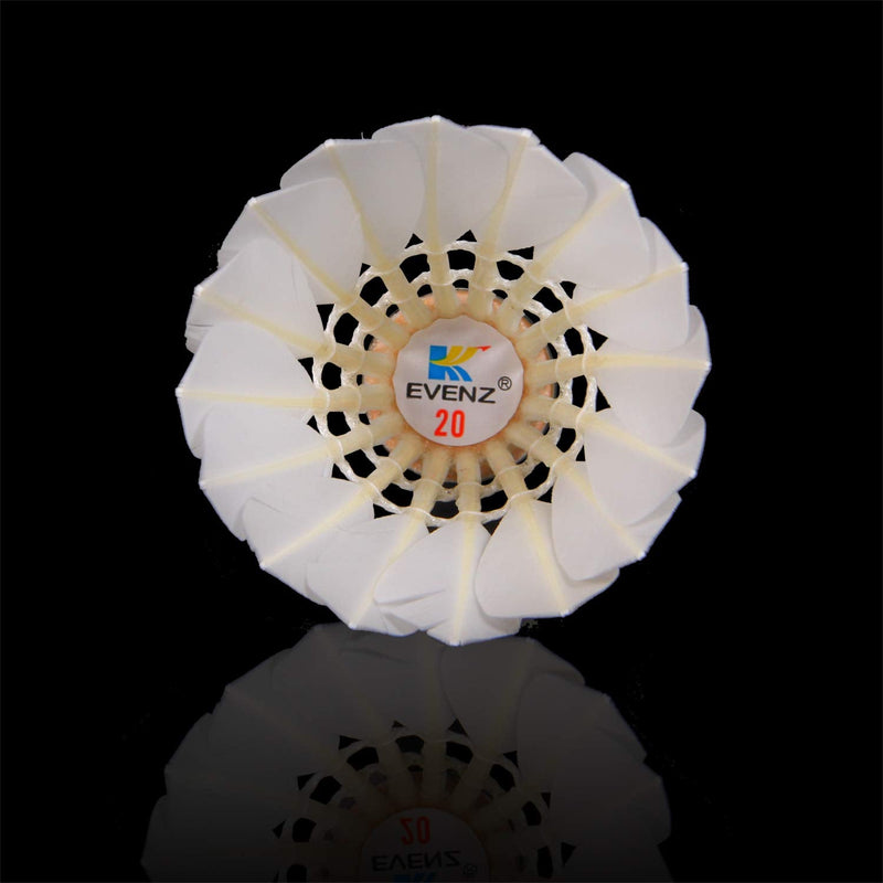 KEVENZ Goose Feather Badminton Shuttlecocks with Great Stability and Durability, High Speed Badminton Birdies White - BeesActive Australia