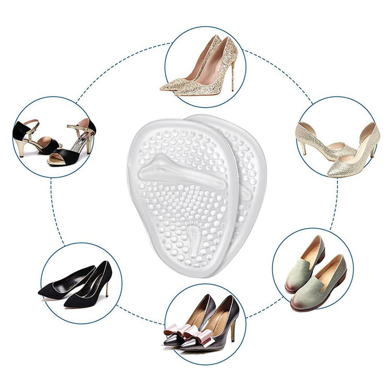 Gel Insoles for High Heels 2 Pairs (4 Pieces) Metatarsal Pads，High Heel Comfort Insoles Transparent Metatarsal Pads Ball of Foot Cushions - BeesActive Australia