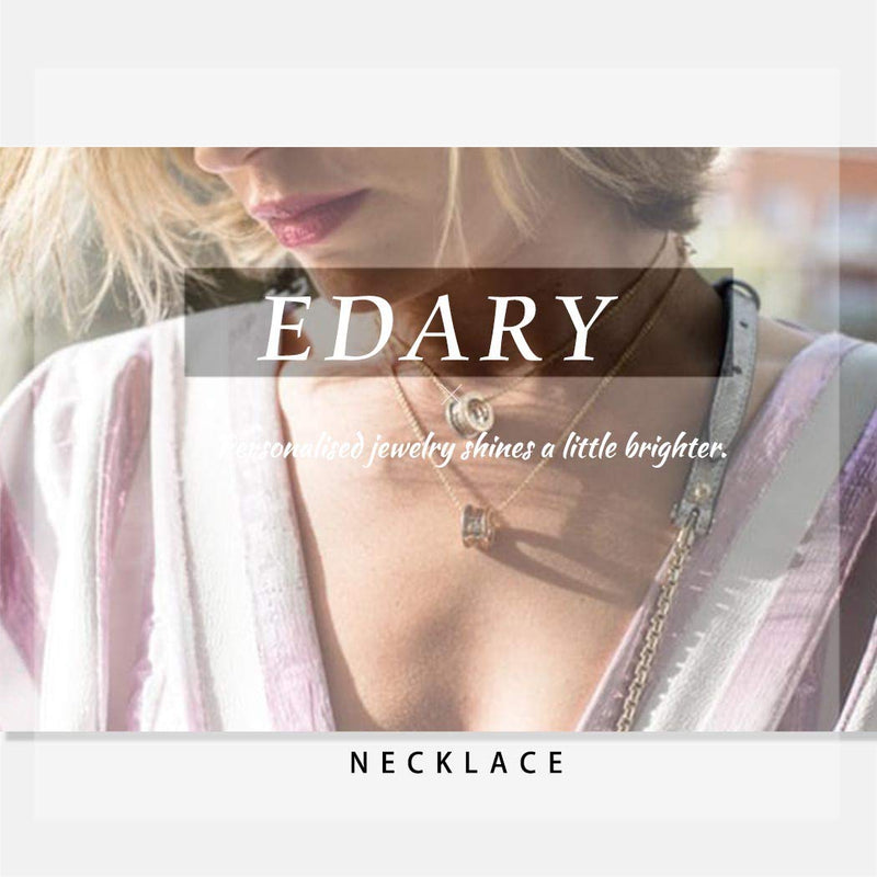 Edary Gold Layered Necklace Jesus Necklaces Sequins Pendant Chain Crystal Jewelry Accessories for Women and Girls. - BeesActive Australia