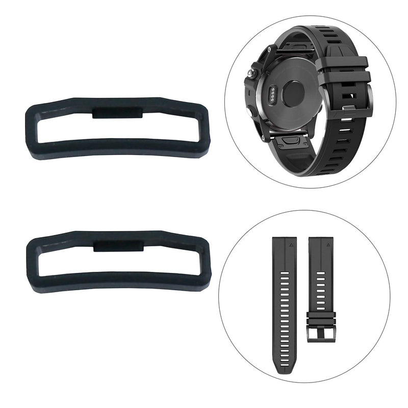 KHZBS Fastener Rings Compatible with Garmin Fenix 5s/ Fenix 5/ Fenix 5X/Fenix 3,20mm 22mm 26mm Rubber Band Keepers - BeesActive Australia