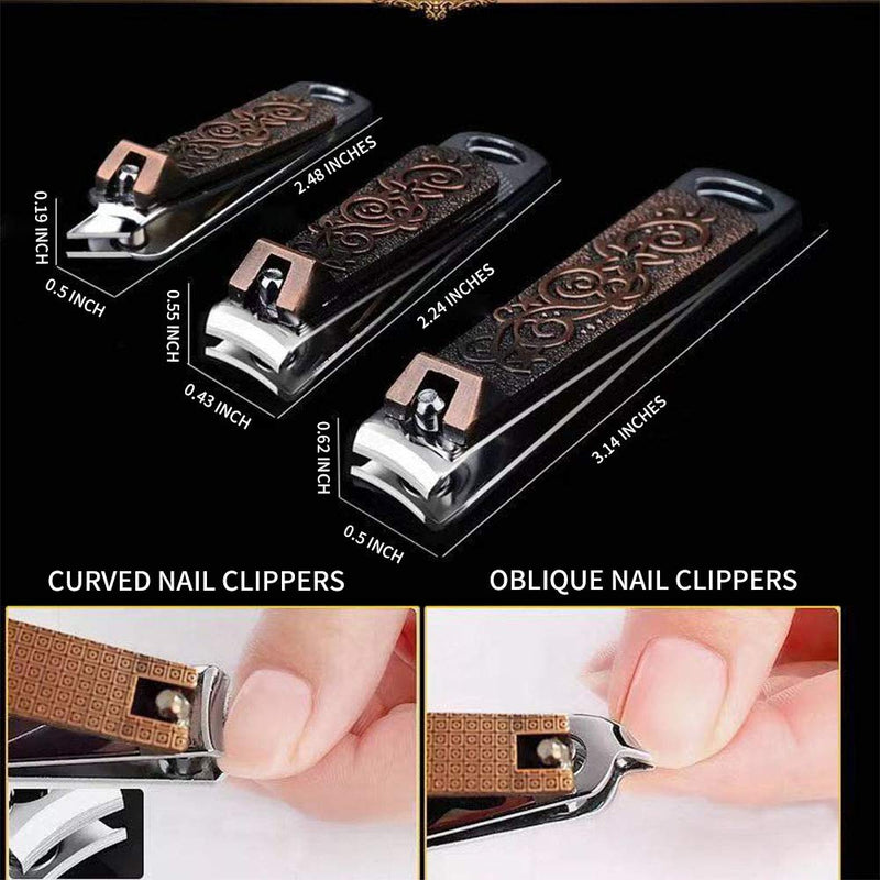 11-piece nail clippers high-end nail clippers set classic retro style care tools stainless steel,thick toenail clipper, toenail clipper,ingrown toenail clipper tool,professional nail clippers - BeesActive Australia