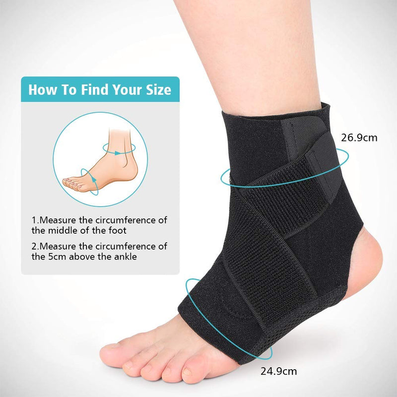 Ankle Brace, Adjustable Wrap Compression Ankle Support, Breathable Nylon Material Elastic Sleeve for Sports Acute Injury Prevention, Relief for Chronic Ankle Pain, Arthritis, Tendonitis, 1Pcs - BeesActive Australia