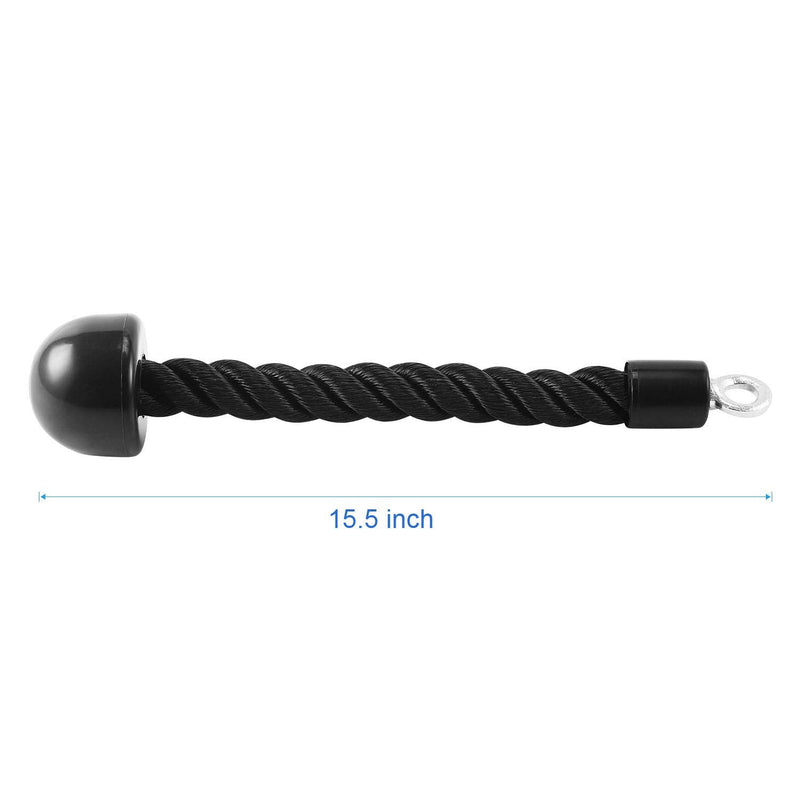 HYVAWO Pull Down Rope Single Grip Tricep Bicep Exercise Attachment for Cable Machines Gym Pulley Workout Black 1 pack - BeesActive Australia