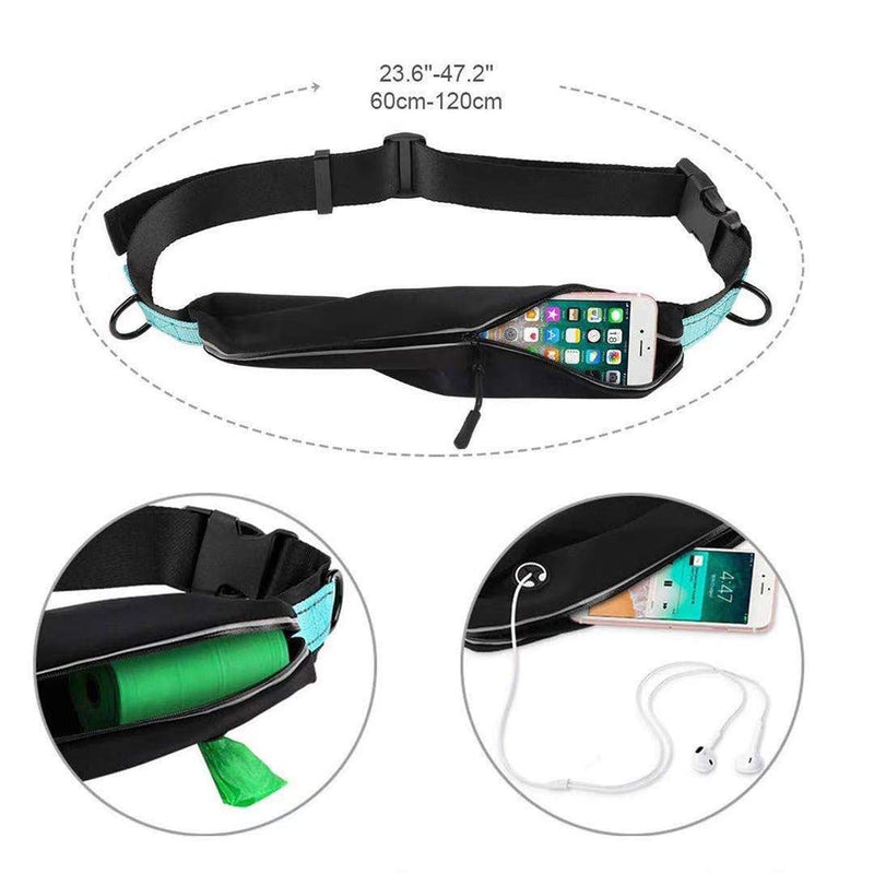 CamView Running Belt Fanny Pack No Bounce Waist Pack fits Large Phone Available for Hand Free Dog Leash Running with Puppy - BeesActive Australia