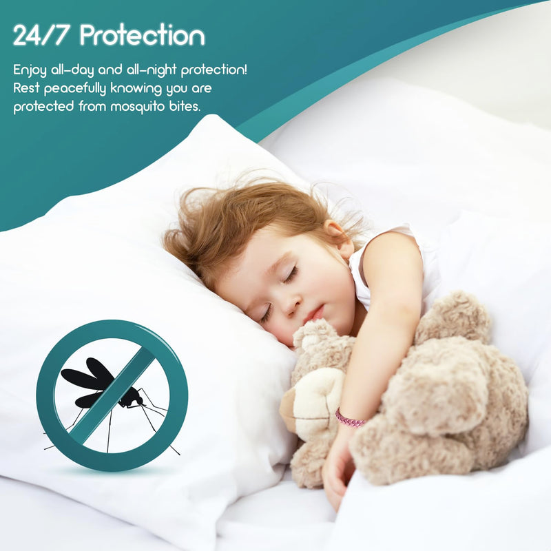 SC Products 12 Pack Natural Mosquito Repellent Bracelets – Nature Leather Braided Wrist Bands for Children and Adults | Adjustable Leather Deet Free | 300-Hour Insect Repellent Protection Original Design - BeesActive Australia
