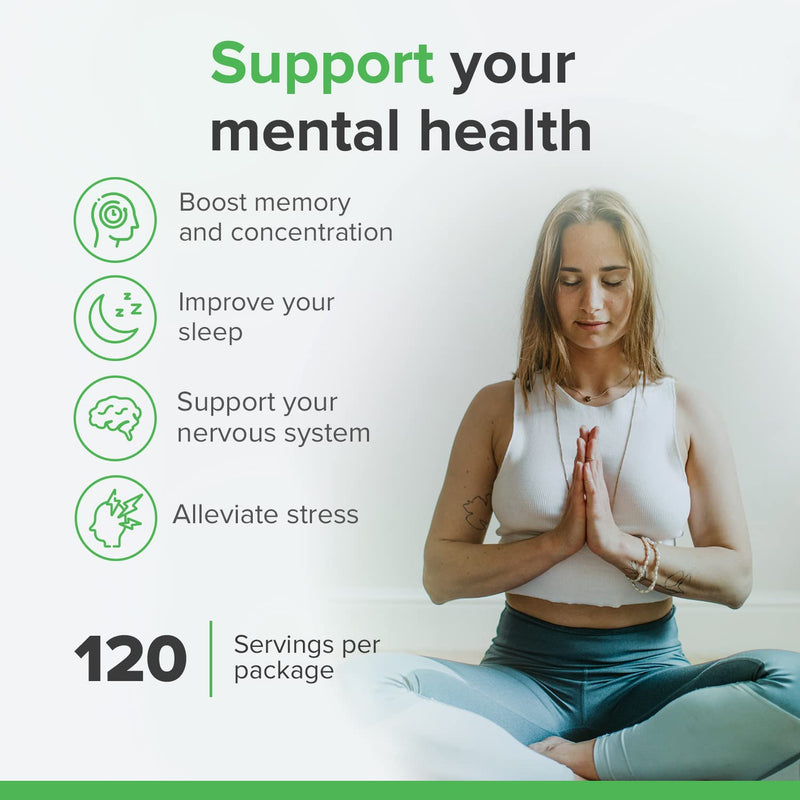 Phosphatidyl Serine 120 Vegan Capsules 100mg - Phosphatidylserine Vegan Supplements � 20% Phosphatidylserine from Soy � Brain Health, Memory and Concentration Support Supplements by Raw Powders 120 Vegetarian Capsules - BeesActive Australia