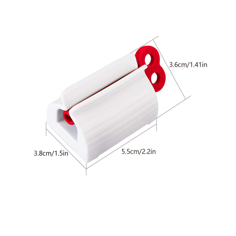 LUTER 3 Pcs Rolling Tube Toothpaste Squeezer Dispenser Bathroom Toothpaste Creams Ointment and Pastes Holder Multi Purpose (Red) - BeesActive Australia