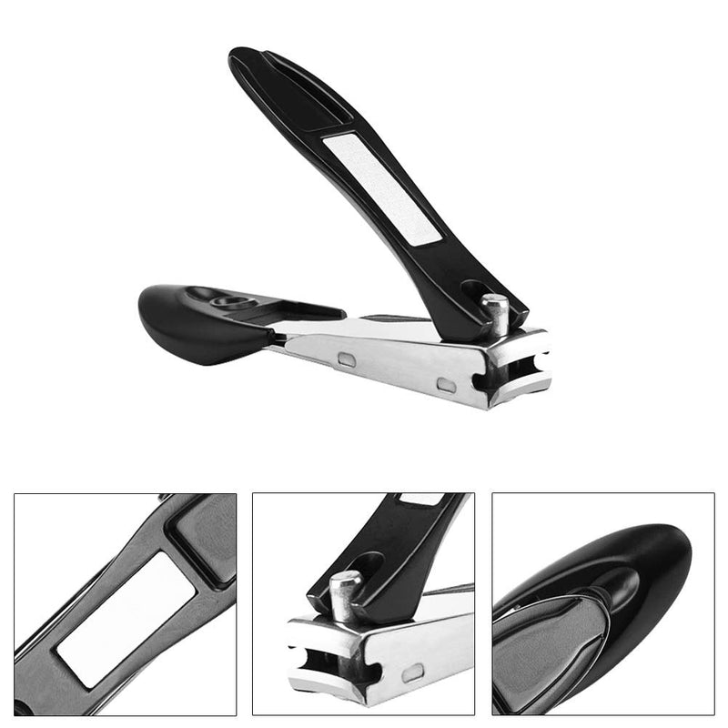 Nail Clippers Set With File, Fingernail & Toenail Clipper Cutter With Catcher, Wide Jaw Opening Nail Cutter for Thick Nails, Sharp Stainless Steel, for Man & Woman & Kids - BeesActive Australia