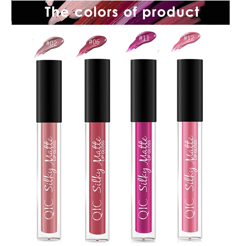 Kisshine Liquid Lipstick Party Moisturized Shimmer Liquid Lipstick Shinning and Long Lasting Waterproof Lipgloss for Women and Girls Pack of 1 (Pink 12#) Pink 12# - BeesActive Australia