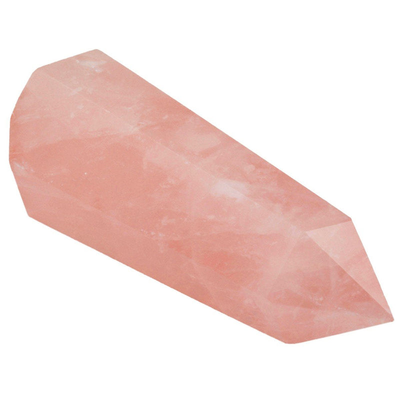 mookaitedecor Healing Crystals Point Wand Tumbled Faceted Prism Reiki Stone Meditation Decor,Natural Rose Quartz Rose Quartz(1.77-2.36") - BeesActive Australia