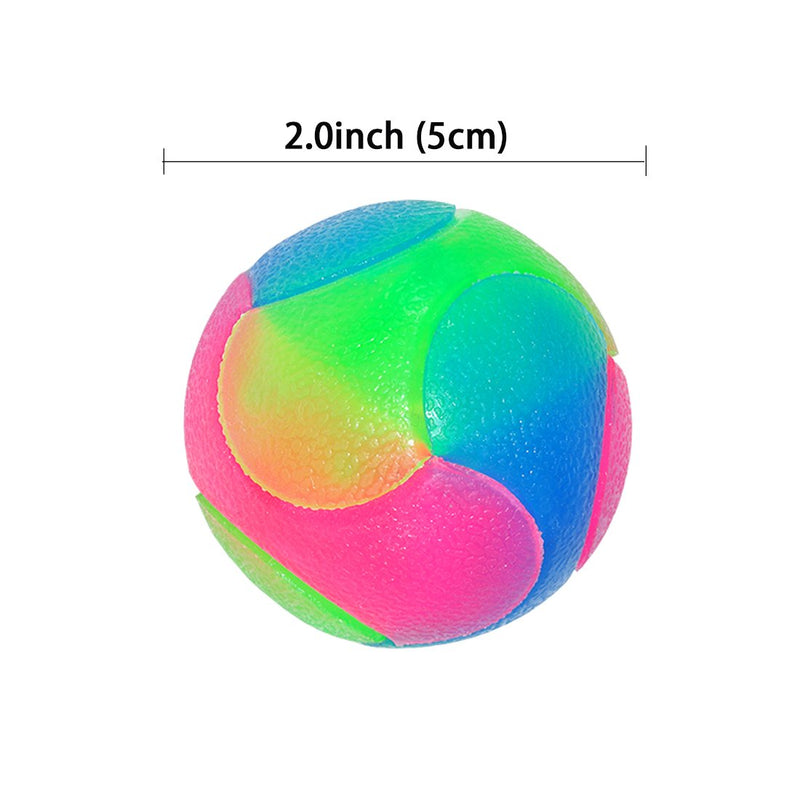 FineInno Light Up Dog Balls Flashing Elastic Ball Glow in The Dark Interactive Pet Toys for Puppy, Cats, Dogs 2 pcs smooth balls - BeesActive Australia
