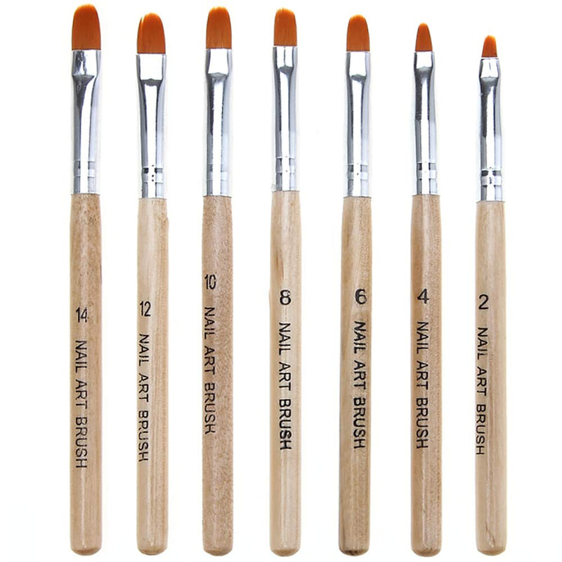 WOKOTO 14 Pcs Nail Brush Pen Set Uv Gel Acrylic Nail Art Tips Builder Brush Nail Painting Brush Pen Kit - BeesActive Australia