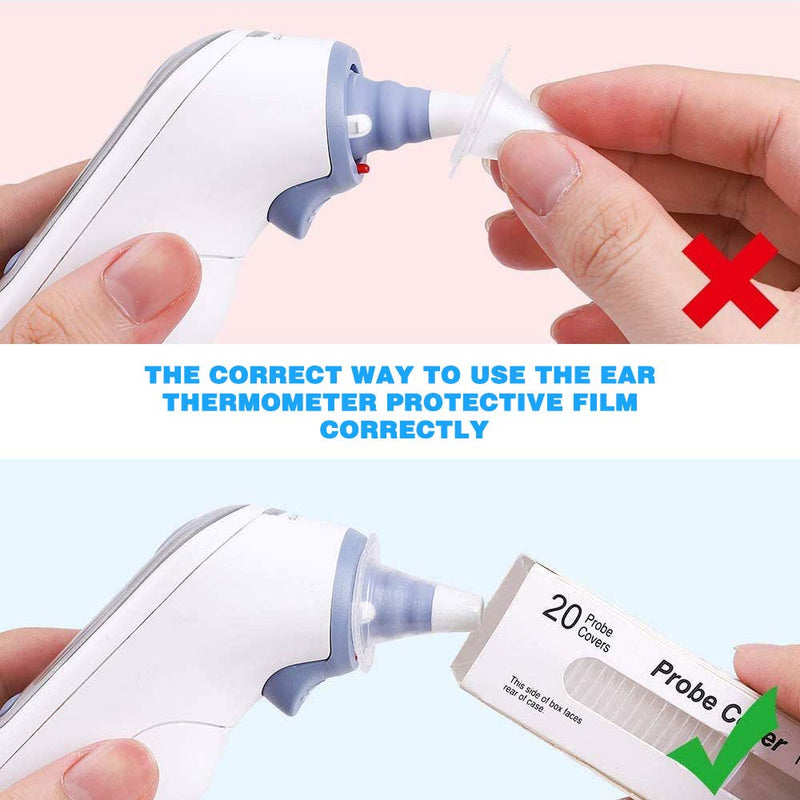 200 Pcs Ear Thermometer Probe Covers, Replacement Protective Caps,Refill Caps,Lens Filters for All Braun ThermoScan Models 200 - BeesActive Australia