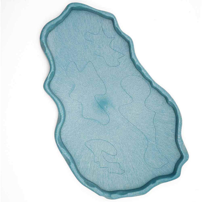 MACGOAL Reptile Food and Water Bowl Dish Reptile Food Dish Large Tortoise Water Bowl for Turtle Lizard Snake Gecko Ball Python Blue - BeesActive Australia