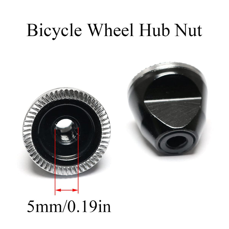 Pro Bamboo Kitchen 2pcs Bicycle Quick Release Lever Nut M5 Screw Non-Slip Nut Mountain Bike Quick Release Shaft All Aluminum Alloy Nut for Fixed Gear Road Bike Modified Parts - BeesActive Australia