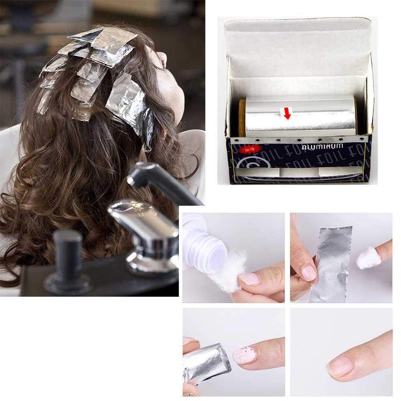 1 Pcs Foil Sheets Roll Highlighting Foil Silver Hair Foil for Coloring Hair Salon DIY Highlighting Hair Tool - BeesActive Australia