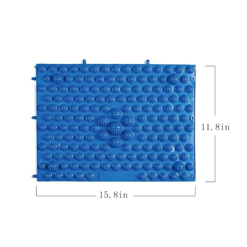 Yobeyi Foot Massage Acupressure Mat Game Foot Reflexology Walking Toe Plate Massage Pad Bathroom Mat Yoga Mat Sports Mat 2 PCS (blue) - BeesActive Australia