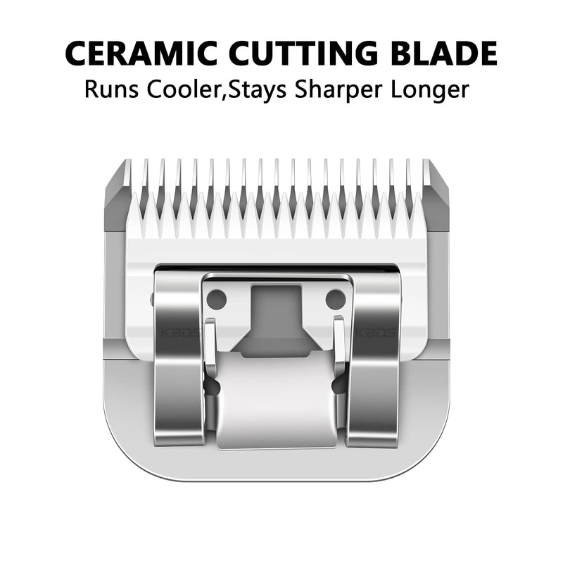 KBDS Detachable Pet Dog Grooming Ceramic Clipper Blades,Compatible with Most Andis,Oster A5/A6,Wahl KM Series Clippers,Size 5FC 1/4'' Inch 6.4mm Cut Length, 5F Blade - BeesActive Australia