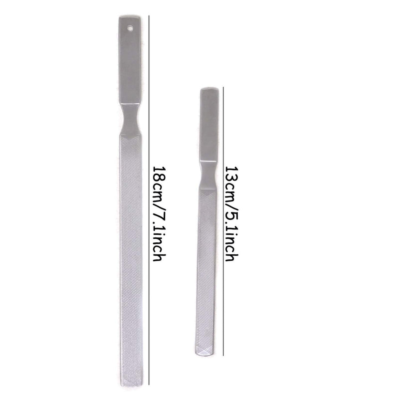 Honbay 2PCS Nail Art Tool Stainless Steel Double Sided Nail File Manicure File - BeesActive Australia