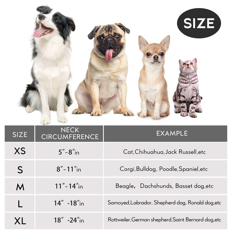 MIDOG Dog Cone Collar for After Surgery, Pet Inflatable Collar Soft Protective Recovery Cone for Dogs and Cats to Prevent Pets from Touching Stitches, Wounds and Rashes X-Large(Neck:18"-24") Grey - BeesActive Australia