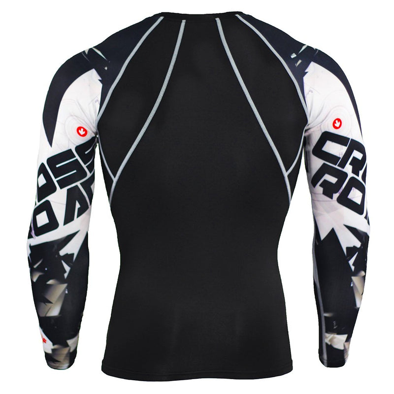 NATURET Men's Baselayer Athletic Compression Long Sleeve Skin Fit Sports Workout Shirt Quick Dry Super Hero 3X-Large Black116 - BeesActive Australia
