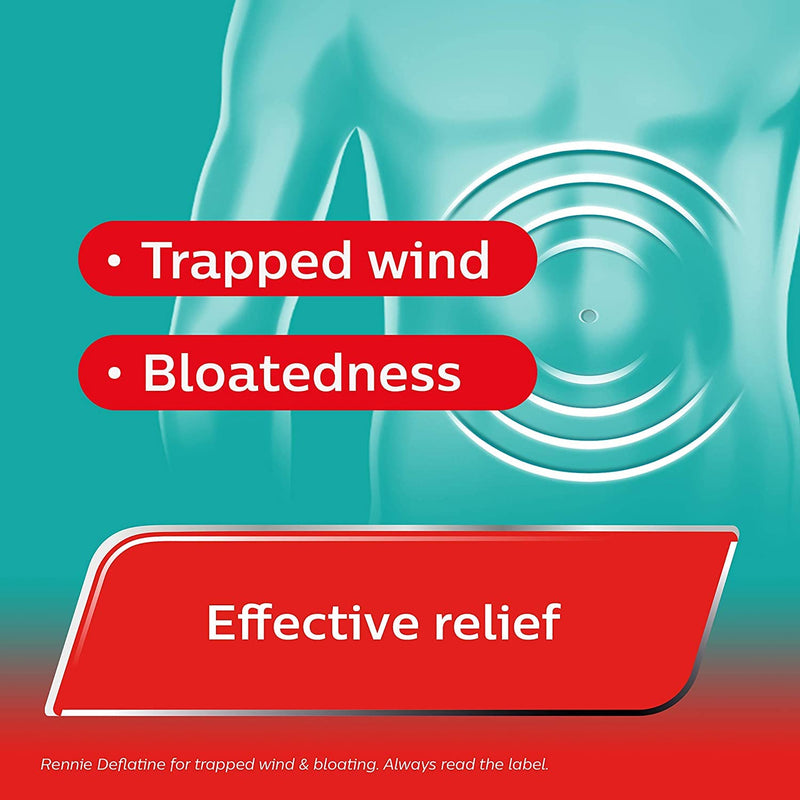 Rennie Deflatine Tablet for Trapped Wind and Bloatedness - other, 36 Count (Pack of 1) - BeesActive Australia