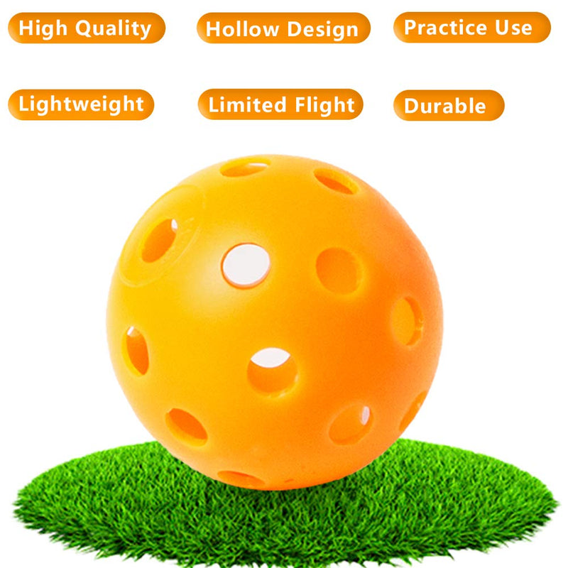 THIODOON Practice Golf Balls Limited Flight Golf Balls 40mm Hollow Plastic Golf Training Balls Colored Airflow Golf Balls for Swing Practice Driving Range Home Use Indoor 12 Pack - BeesActive Australia