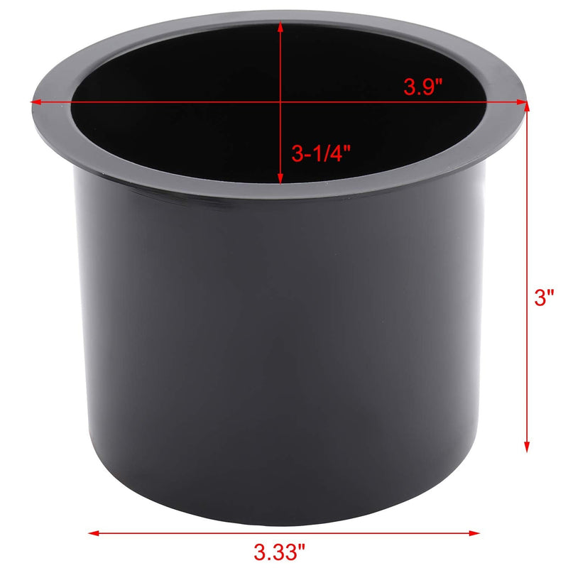 NovelBee 10 Pieces of Solid Aluminum Drop-in Drink Cup Holder for Boat,Table,Camper 10 Pack of Black - BeesActive Australia