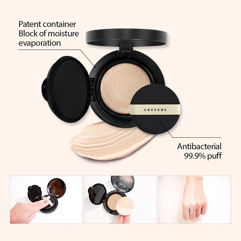 [S2ND] Touch Me Cushion Foundation SPF50+, PA+++ (Awesome) Awesome - BeesActive Australia