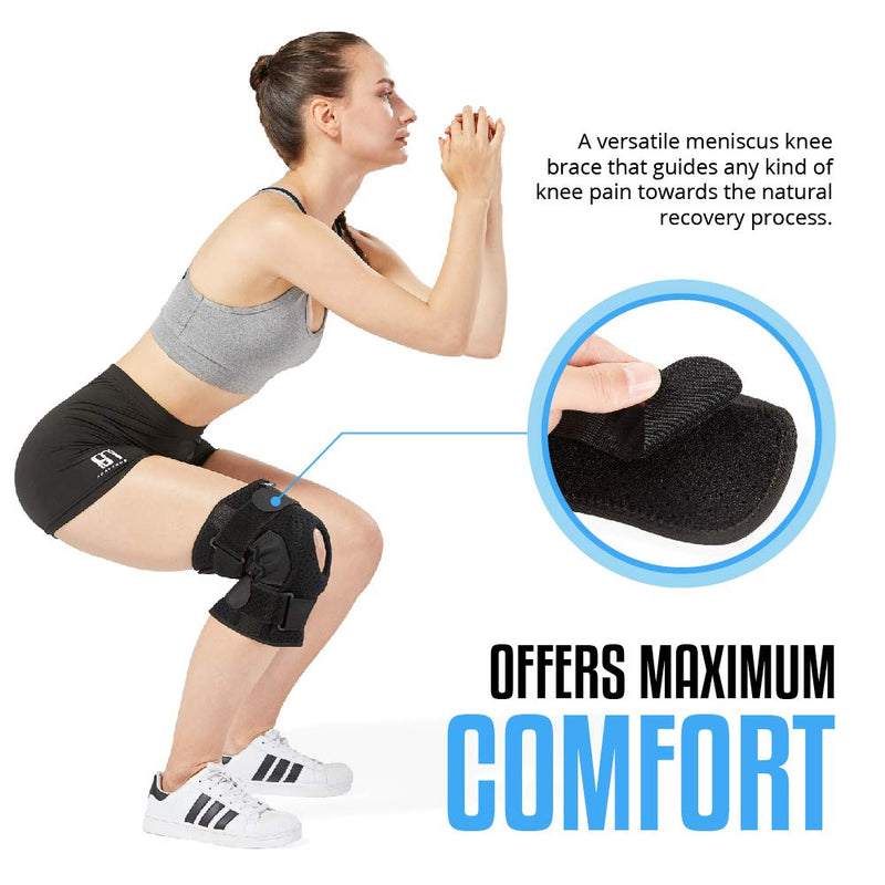 Hinged Knee Brace for Men and Women, Knee Support for Swollen ACL, Tendon, Ligament and Meniscus Injuries Medium (Pack of 1) - BeesActive Australia