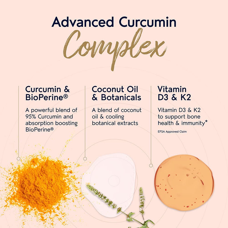 Powerful Curcumin 95 & BioPerine - Turmeric Capsules High Strength with Black Pepper - High Absorption 95% Curcuminoids - With D3, K2, Coconut & Botanicals - 60 Capsules (not tablets) - Made in The UK - BeesActive Australia