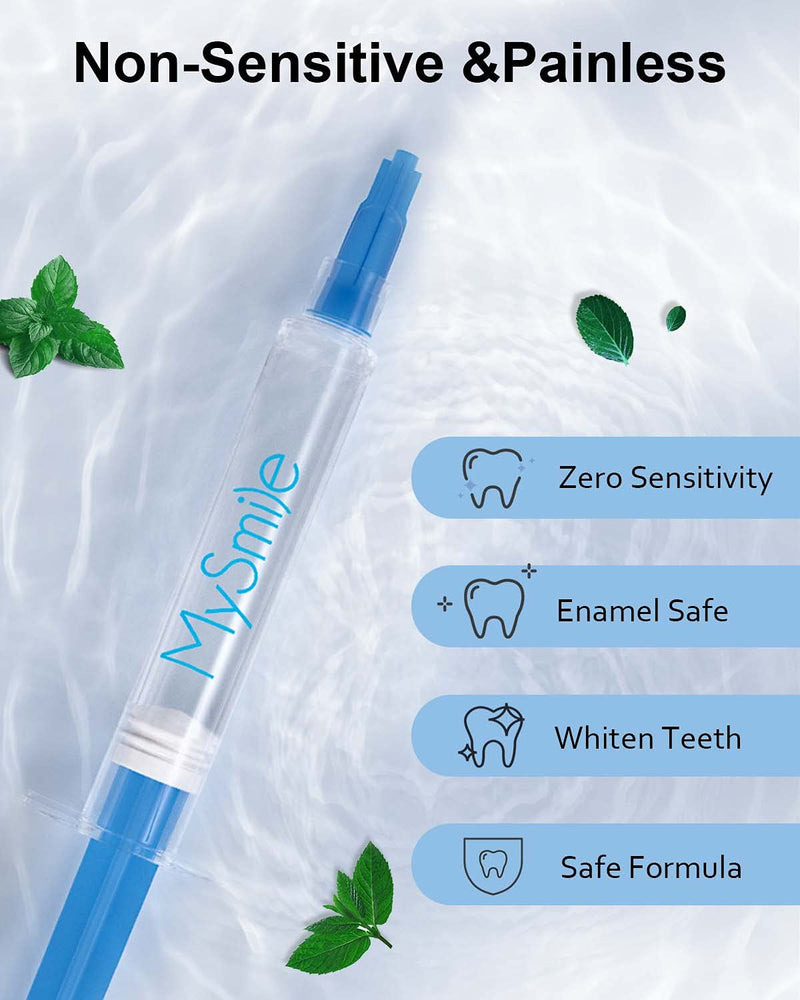 MySmile Teeth Whitening Kit, Non-Sensitive Teeth Whitener Kit with 3 Teeth Whitening Gel & Light, 10 Min Fast-Result Home Tooth Whitening Dental Care Help Remove Teeth Stain from Coffee,Peroxide Free - BeesActive Australia