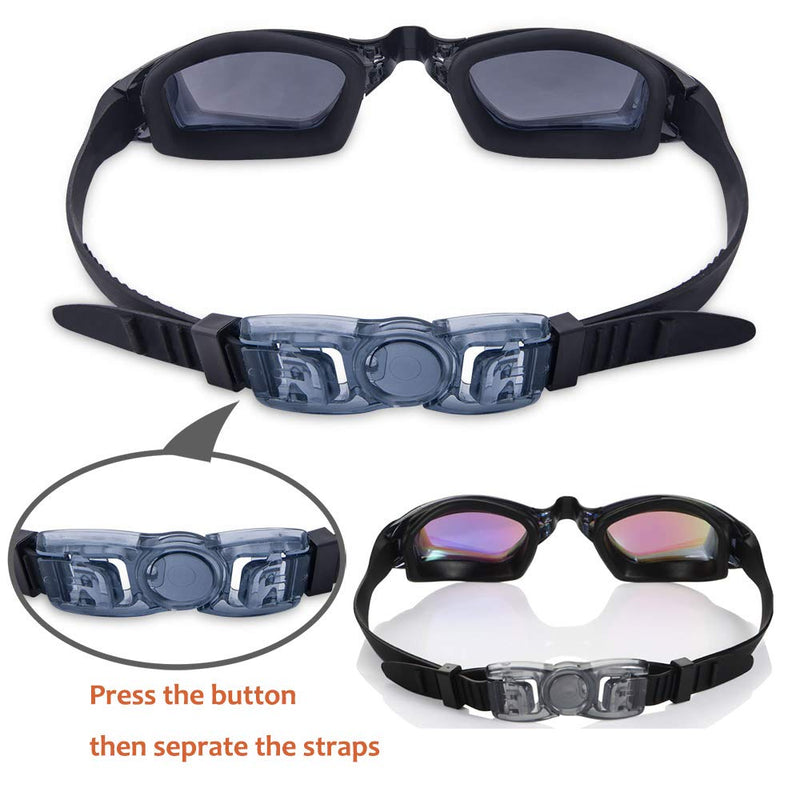 [AUSTRALIA] - Aegend Swim Goggles, Pack of 2 Swimming Goggles No Leaking Anti Fog UV Protection Crystal Clear Vision Triathlon Swim Goggles with Free Protection Case for Adult Men Women Youth Teens, 10 Choices Aqua & Bright Rose 