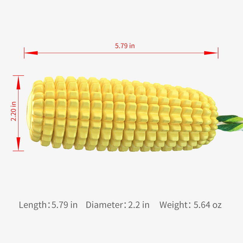 Dog Chew Toys, Puppy Toothbrush Clean Teeth Interactive Corn Toys, Dog Toys Aggressive Chewers Small Meduium Large Breed 5.8" squeak corn stick - BeesActive Australia
