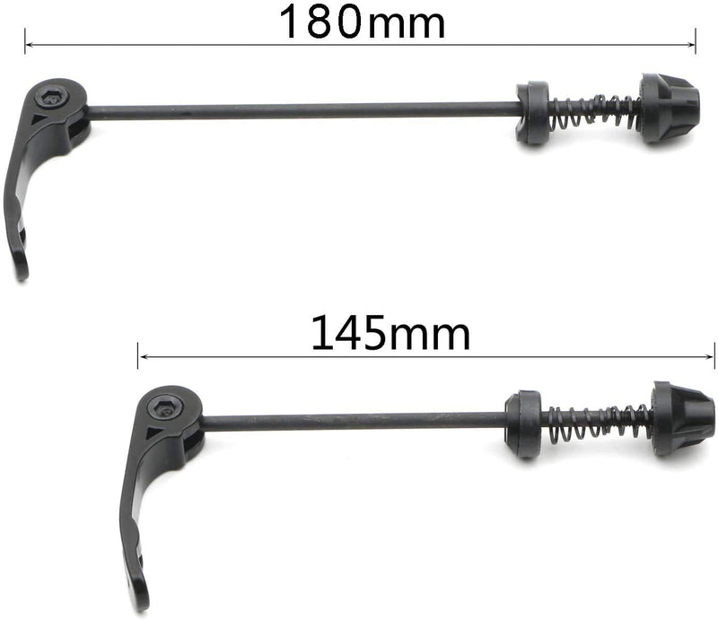 DEER U Road Mountain Bicycle MTB Wheel Hub Front and Rear Skewers Quick Release Skewer Clip Bolt Lever Axle QR 145/180 mm, a Pair - BeesActive Australia