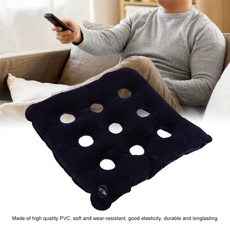 Honiwu Pressure Sore Prevention Inflatable Cushion, Square Cushion Seat for Pressure Sores, Non-bedsores Cushion with Bonus Air Pump, Inflatable Cushion for Wheelchair Office Chair Car (Dark Blue) Dark Blue - BeesActive Australia