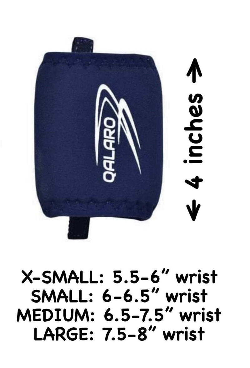 QALARO 4" Neoprene Wristbands | Gymnastics | Tumbling | Acrobatics | Wrist Supports Navy Blue Small - BeesActive Australia