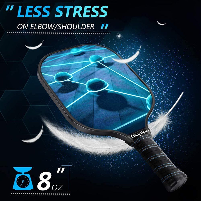 Pickleball Paddle, USAPA Approved Graphite Pickleball Paddle, Cushion Grip, Paddle Cover, Honeycomb Composite Core, Lightweight Pickleball Paddle Blue - BeesActive Australia