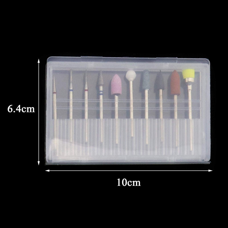 Creative-Idea 30Pcs Nail Art File Diamond Bit Kit with Storage Box Rotary Grinding Electric Manicure Machine Cuticle Clean Nail Care - BeesActive Australia