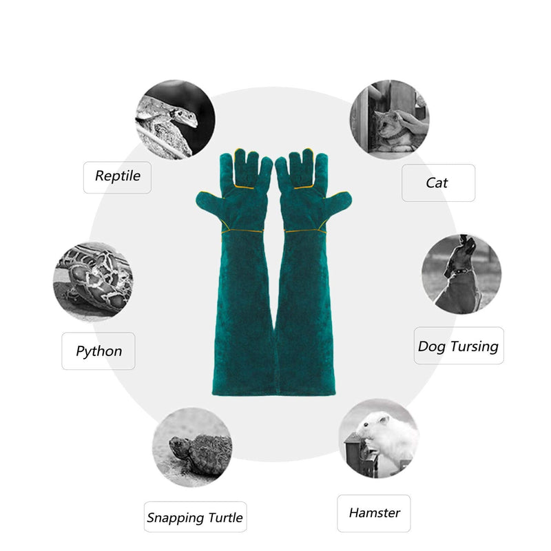 PeSandy Animal Handling Gloves Bite Proof, 60CM Durable Bite Resistant Gloves for Bathing,Grooming,Welding, Handling Dog/Cat/Bird/Snake/Parrot/Lizard/Reptile- Scratch/Bite Resistant Protection Gloves - BeesActive Australia
