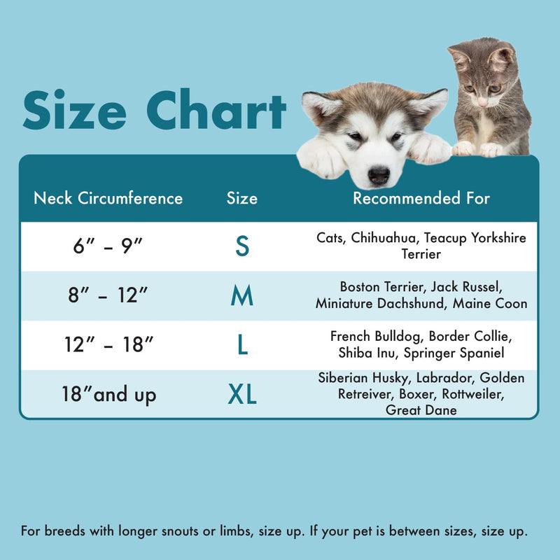 E-KOMG Dog Cone After Surgery, Protective Inflatable Collar, Blow Up Dog Collar, Pet Recovery Collar for Dogs and Cats Soft Large(12"-18") Blue - BeesActive Australia