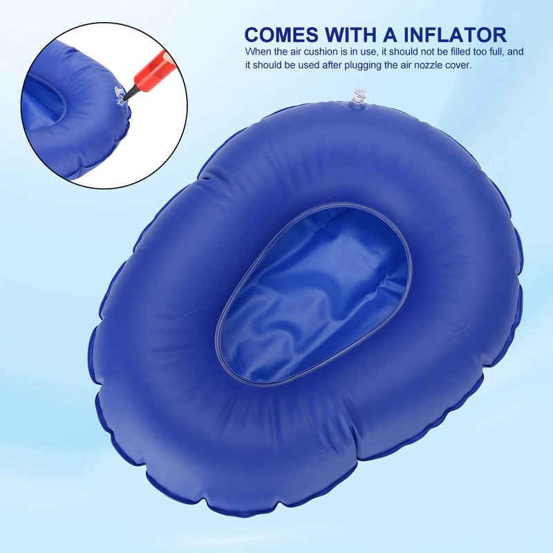 Sonew Professional Air Inflatable Potty Blue Seat Cushion Portative Chair Cushion Foldable Back Cushion - BeesActive Australia