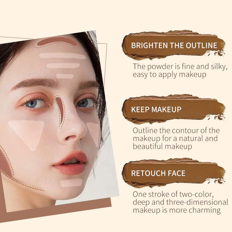 MEICOLY 6 Colors Highlight Contour Stick Double Head Facial Repair Bronzer Concealer 3D Wonder Stick 2 in 1 Body Shading Stick Foundation Cream Pen,3pcs Set - BeesActive Australia