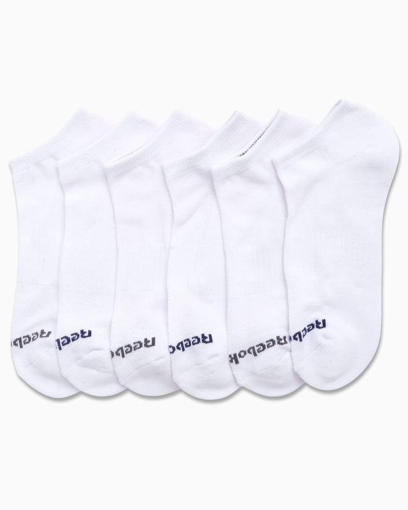 Reebok Mens’ Breathable No-Show Low Cut Basic Cushion Socks (6 Pack) Classic White 6-12.5 - BeesActive Australia